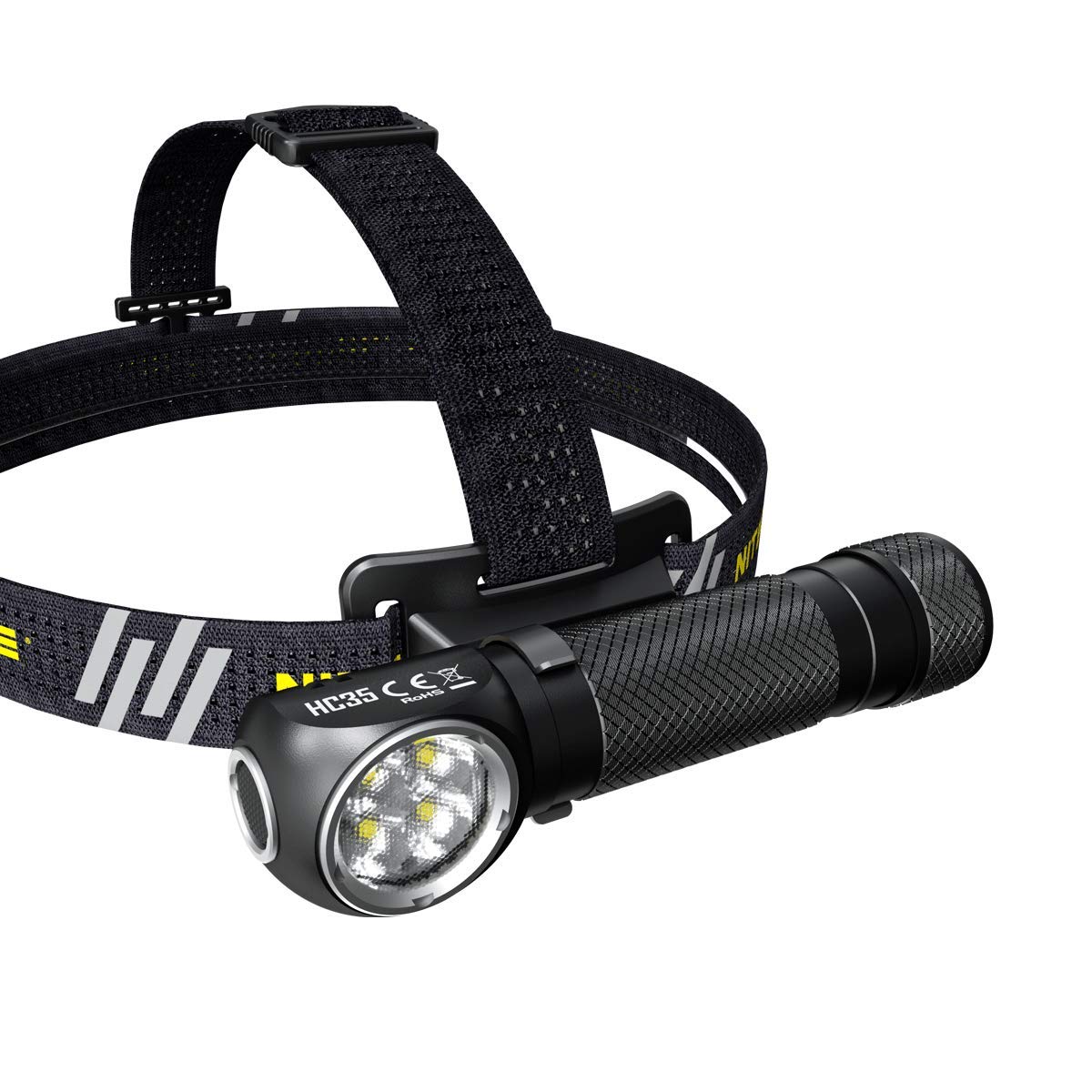 Nitecore HC35 with four CREEXP-G3 LEDs delivering bright, reliable illumination