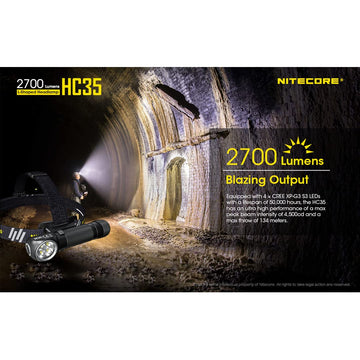 Nitecore HC35 handheld mode offers portable brightness on the go.