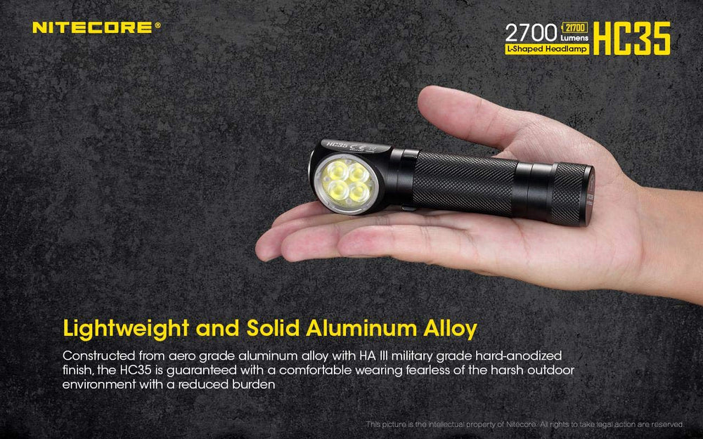 Nitecore HC35 adjustable headband designed for secure, comfortable wear