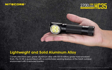 Nitecore HC35 outdoor adventure setup with reliable lighting.
