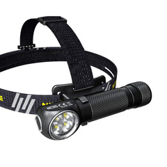 Nitecore HC35 wide flood beam illuminates campsite or trail.