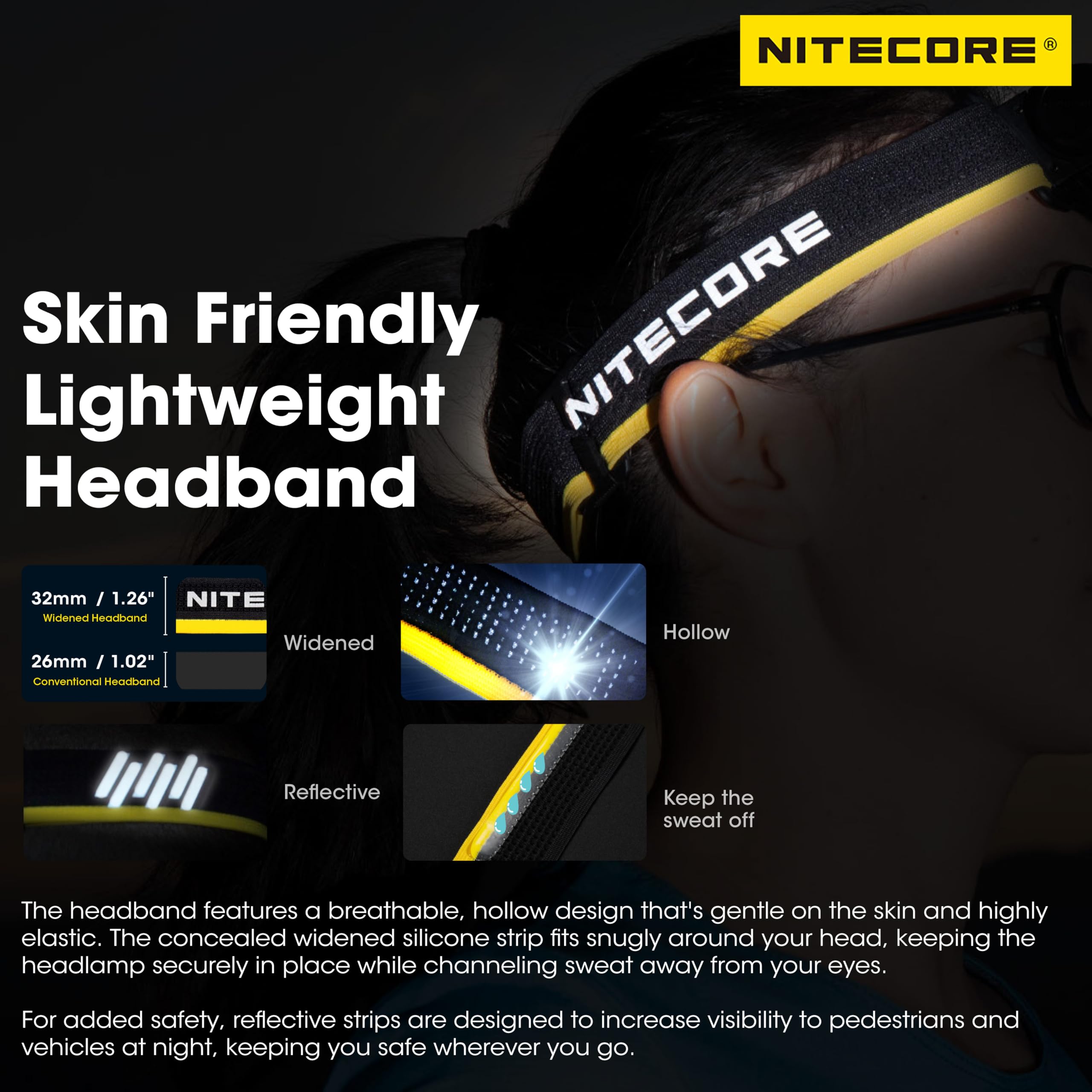 Nitecore HC60 UHE offers five brightness levels and three special modes.