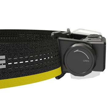 Nitecore HC65 UHE reading light segment in low brightness for late-night notes.