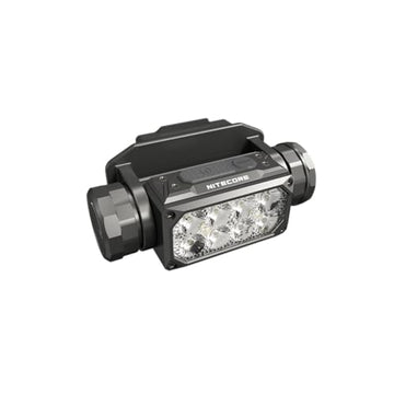 Nitecore HC65M-UHE headlamp red light for low-visibility signaling.