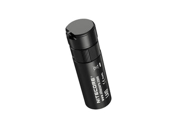 Nitecore LA10 mini camp lantern side angle shows bright outdoor illumination