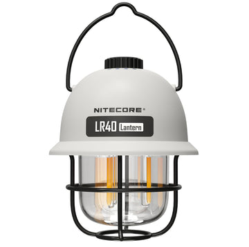 NITECORE LR40 camping lantern glowing for night camping