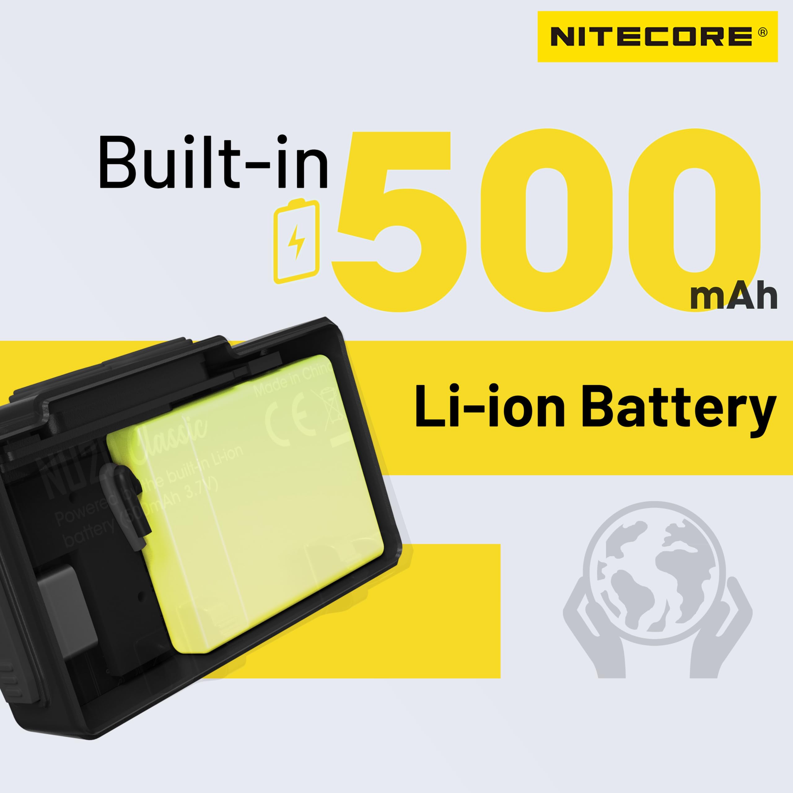 Nitecore NU20 Classic rugged body and IP66 rating visuals