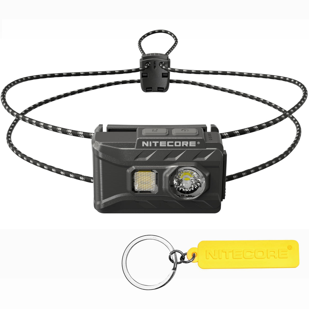 Nitecore NU20 Classic front view highlighting compact, ultra-light design for hands-free night activities