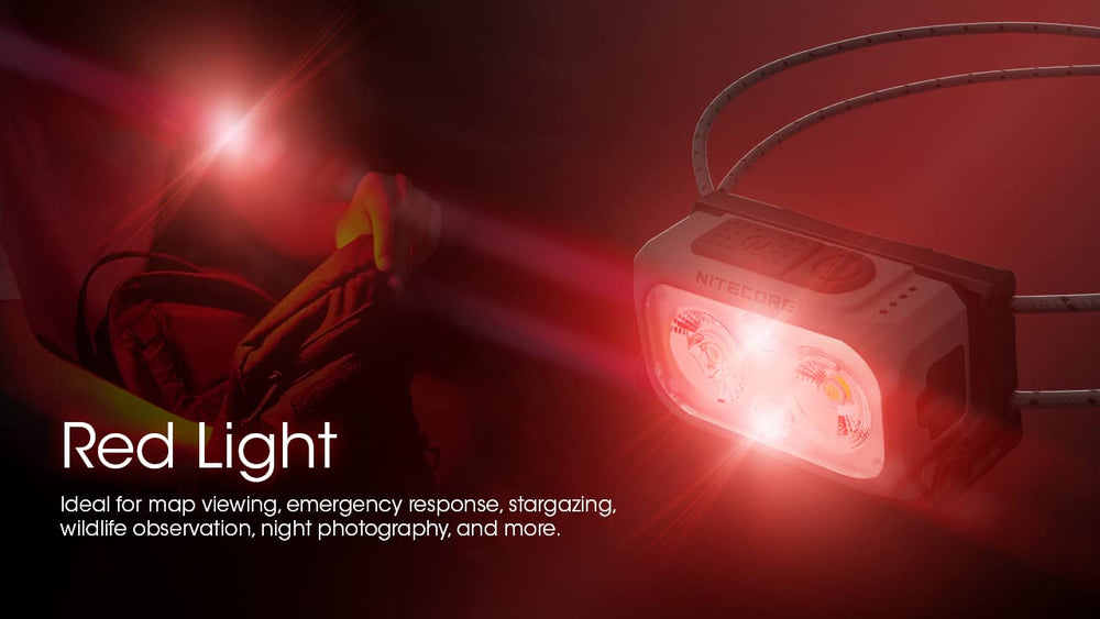 Nitecore NU21 ultra-light design prioritizes comfort during extended activities.
