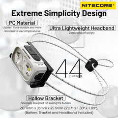 Nitecore NU21 unibody optics maximizing light transmission for a clear beam.