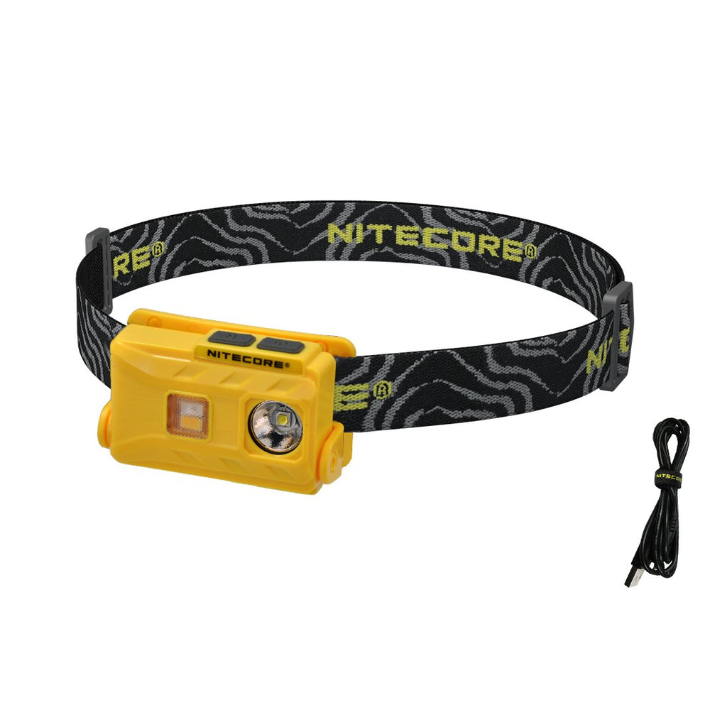 NITECORE NU25 compact headlamp fits in pocket for lightweight carry.