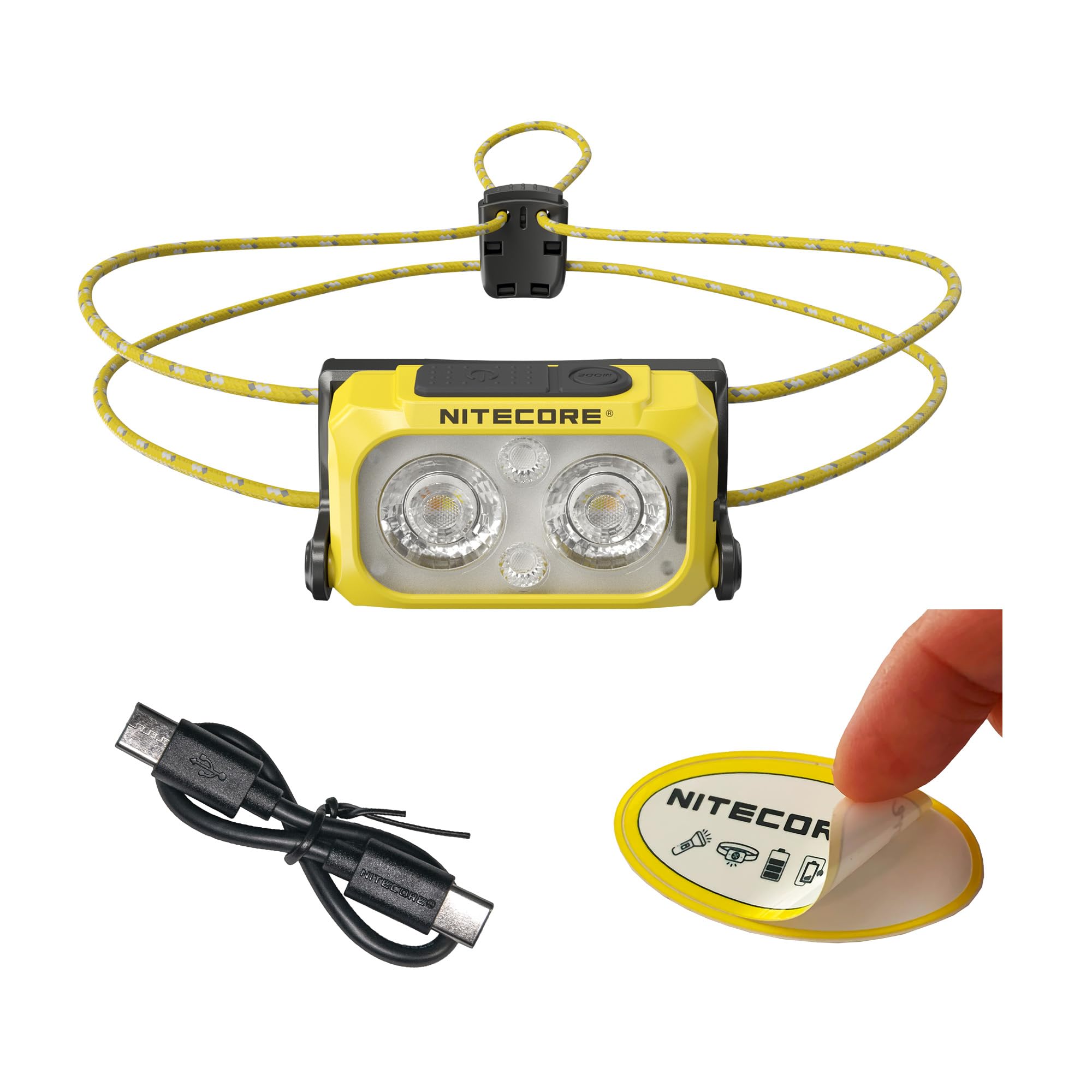 Nitecore NU25 headlamp with compact design for ultralight backpacking.