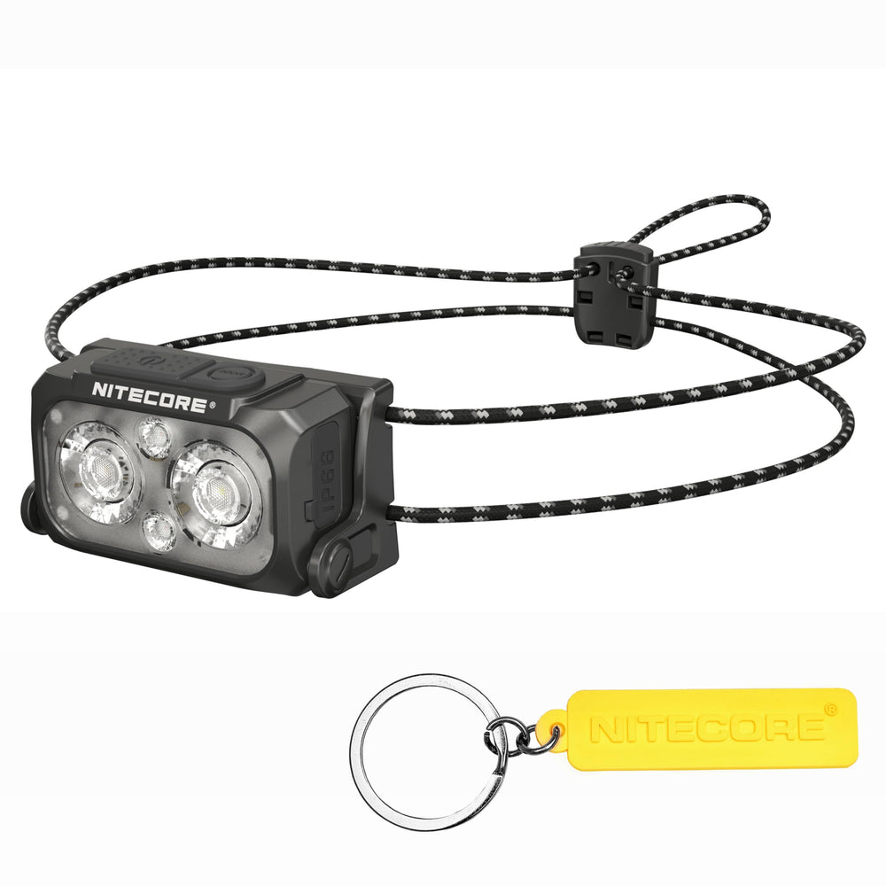 Nitecore NU25 MCT UL front view shows ultra-lightweight headlamp design for hands-free nighttime tasks