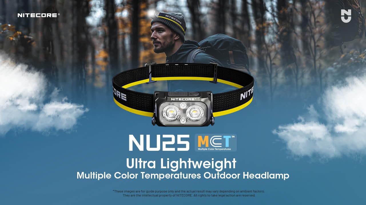 Nitecore NU25 side view highlights its slim profile for comfortable wear