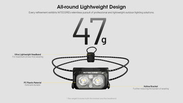 NU25 offers spotlight and floodlight modes for versatile night visibility.