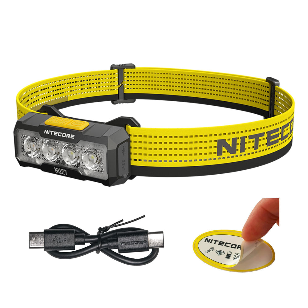 Nitecore NU27 headlamp beam in action for night hiking.