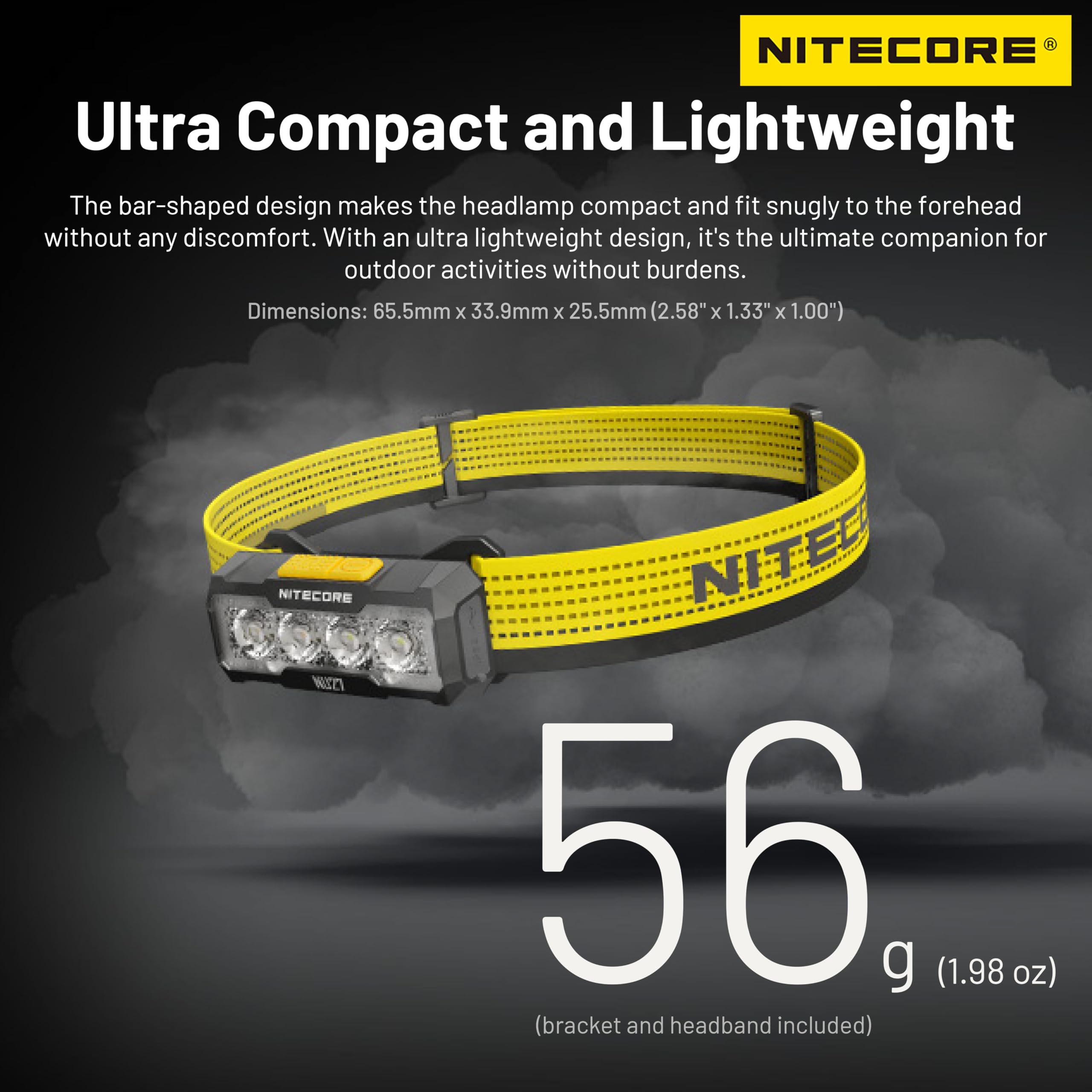 Nitecore NU27 IP66 rating indicating dust and water resistance.