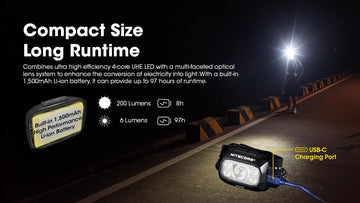 Nitecore NU30 close-up LEDs deliver even flood illumination
