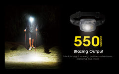 NU31 delivers 550 lumens with a long beam for outdoor visibility.