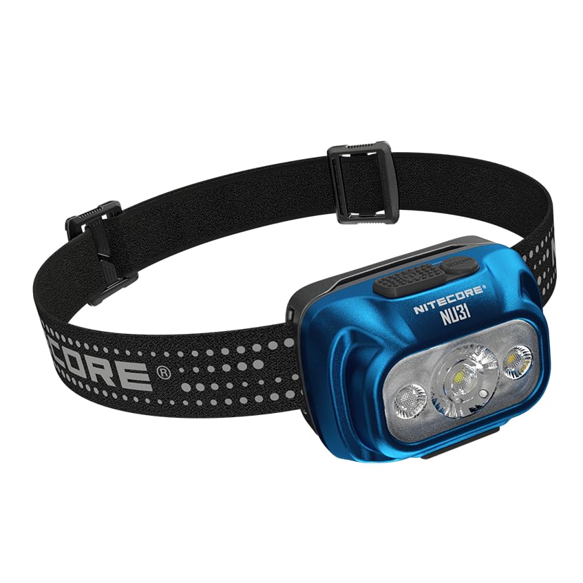 Nitecore NU31 worn on head for reliable night navigation.