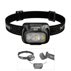 NU33 front view headlamp offers compact, hands-free brightness for outdoor tasks.