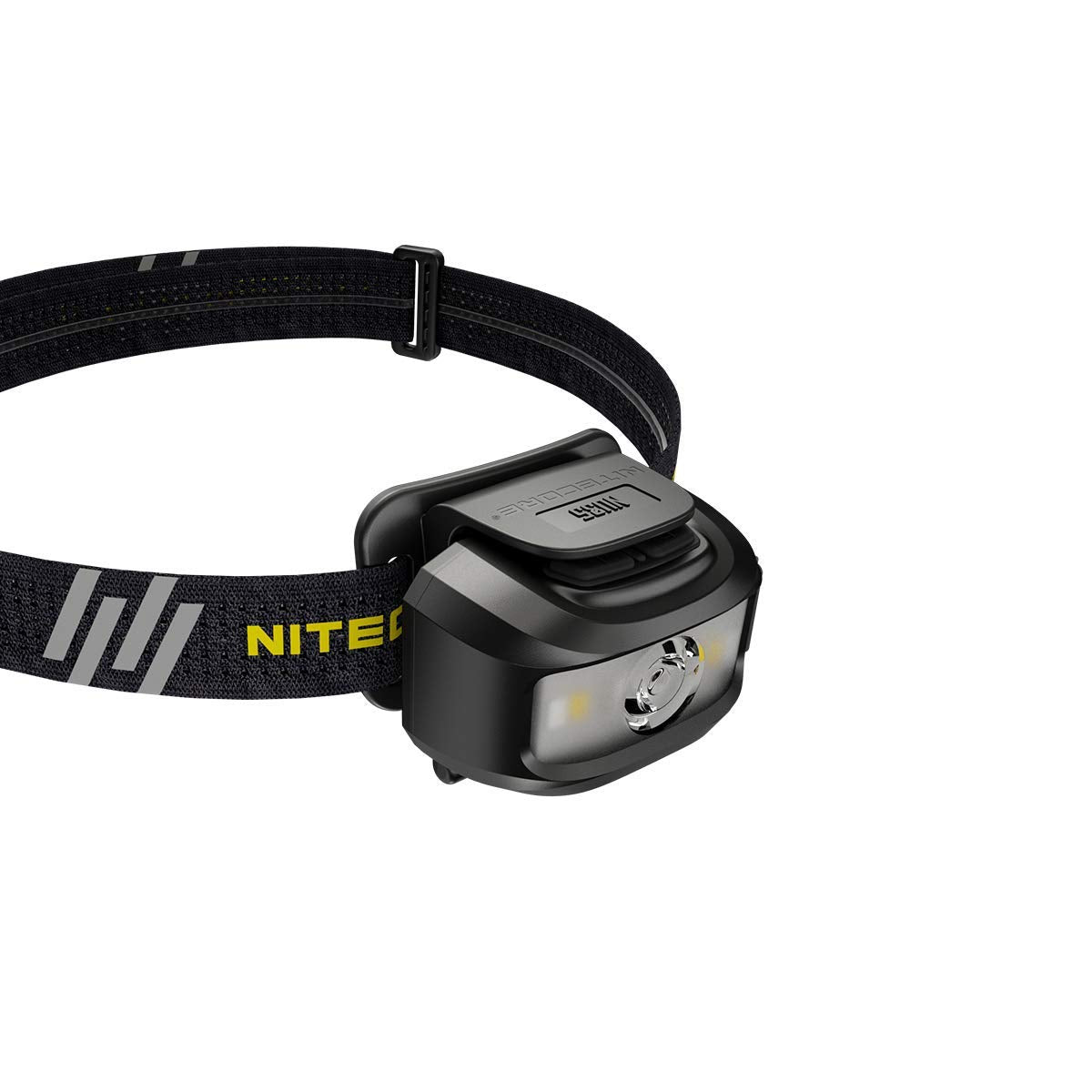 Nitecore NU35 headband with reflective strips for better visibility at night.