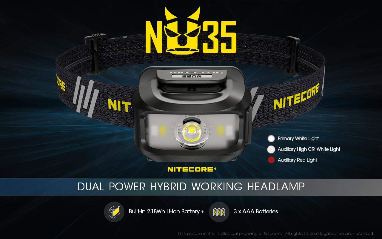 Nitecore NU35 high-CRI beam supports easy reading and detail recognition.
