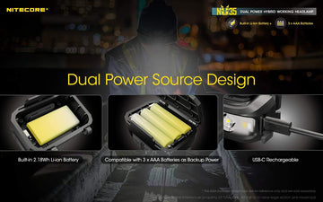 Nitecore NU35 red night vision modes preserve visibility in darkness.
