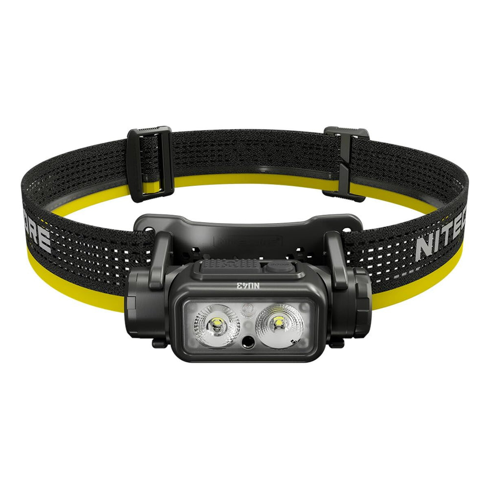 Nitecore NU43 front view headlamp for lightweight, hands-free illumination