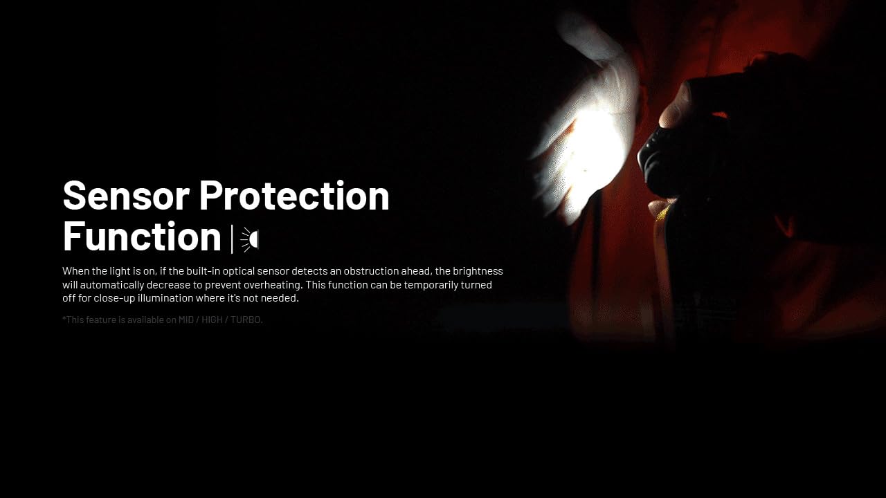 Nitecore NU45 IP68-rated durability for rain or dust.