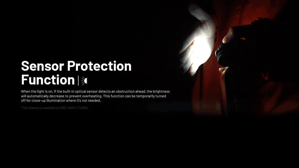 Nitecore NU45 IP68-rated durability for rain or dust.