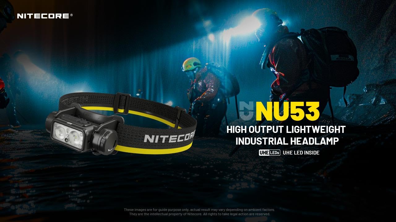 Nitecore NU53 LED array close-up highlighting eight UHE LEDs for bright output.