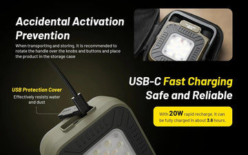 Nitecore NWL30 magnetic handle for flexible lighting placement