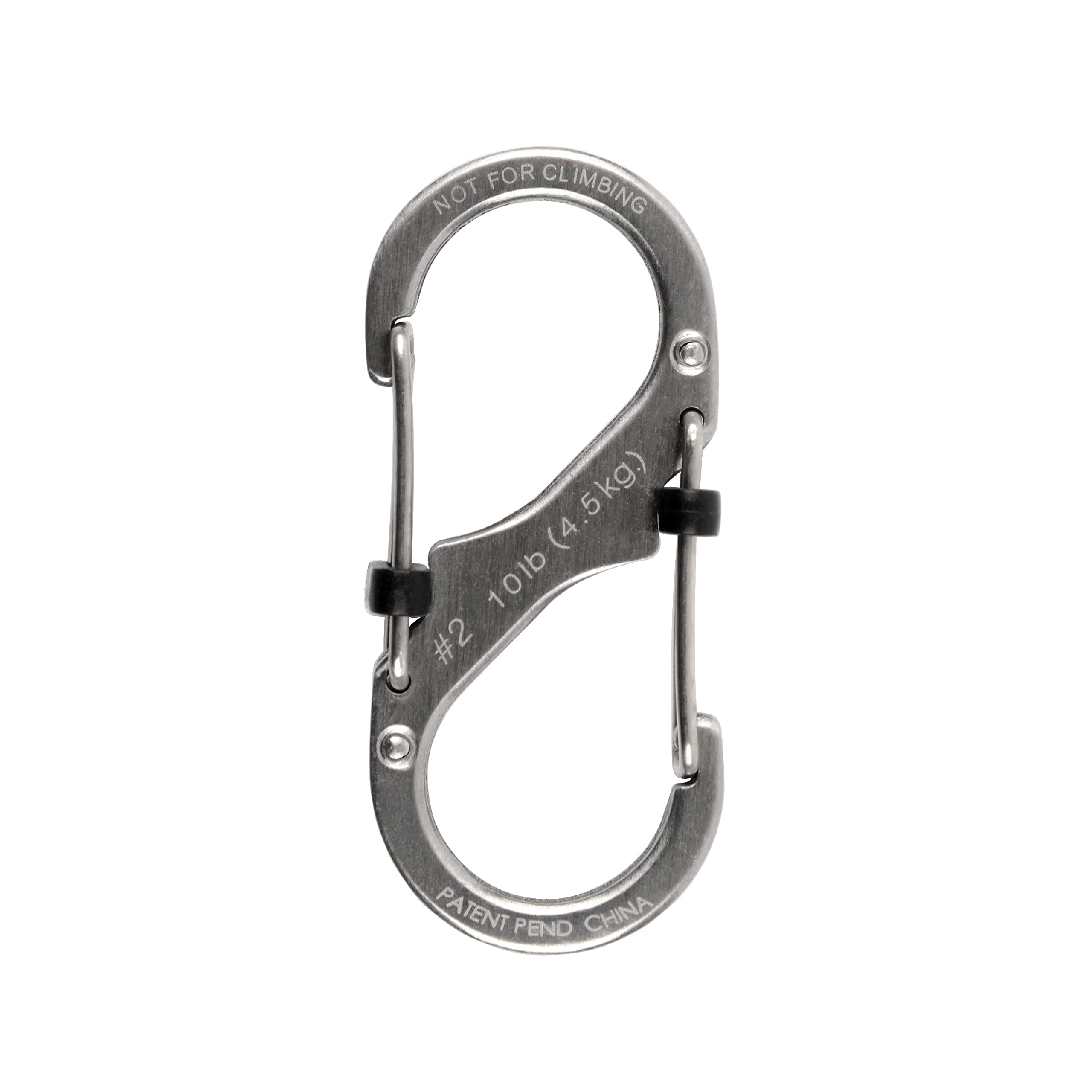 Nite Ize LSB2-11-R3 closeup of stainless steel gates and sliders