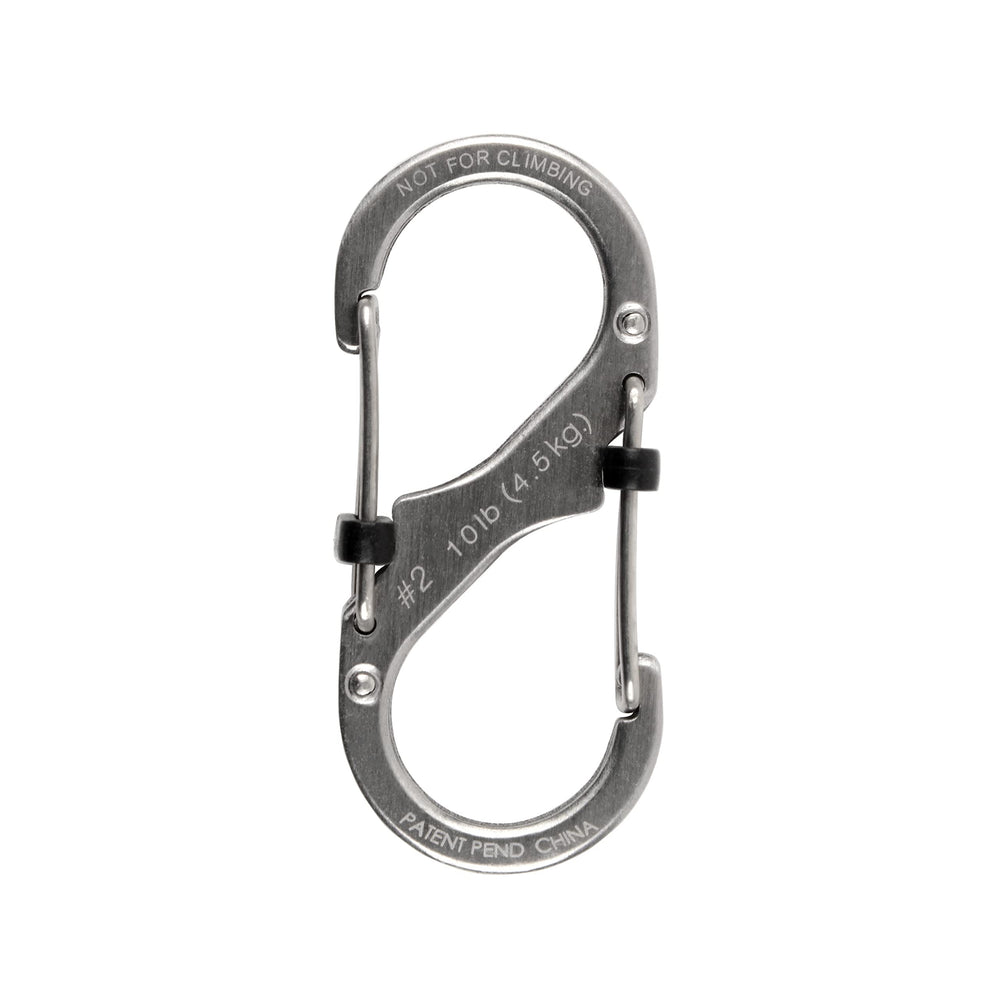 Nite Ize LSB2-11-R3 closeup of stainless steel gates and sliders