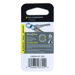 Blue polycarbonate body resists wear and helps color-coded key identification.