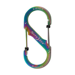 NITE IZE S-biner Slide Lock #4 Spectrum side view showing stainless steel durability.