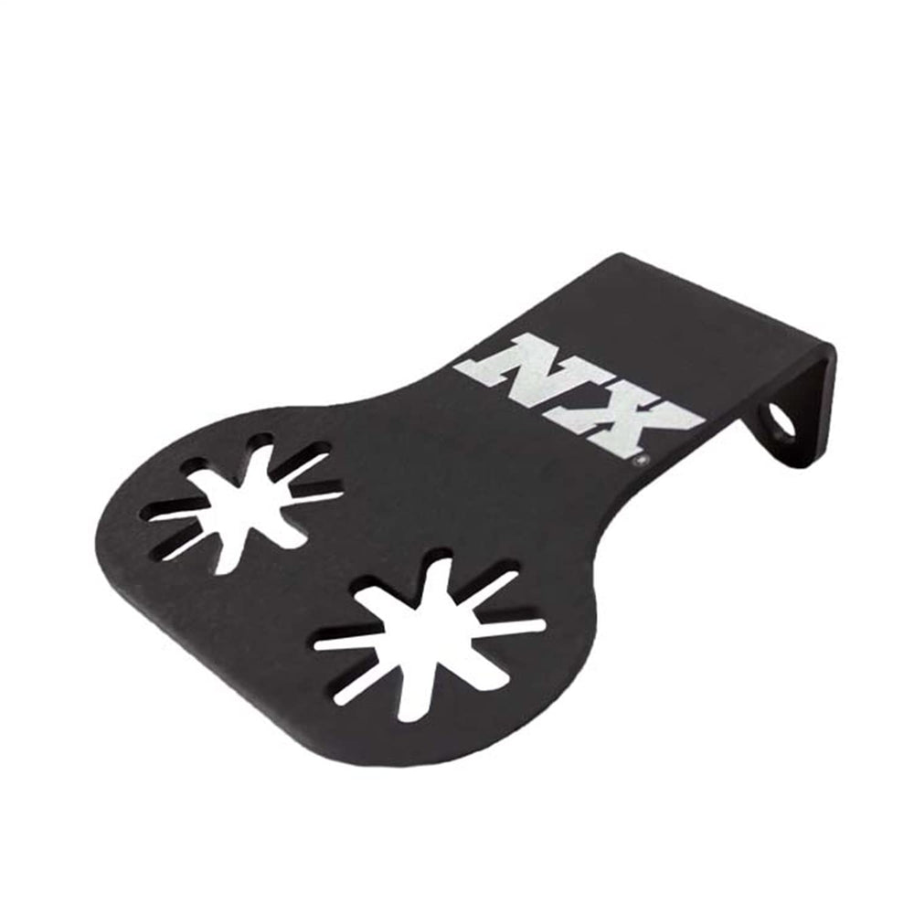 Close-up of Nitrous Express 15765 bracket for most car applications.