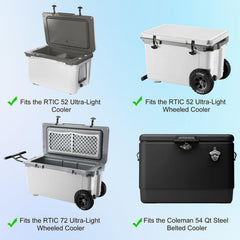 NIXOOT cooler-basket-rtic-72-wheeled fits RTIC 72 Qt Ultra-Light for quick access.