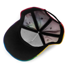 NiYoung tie dye peace hat closeup fabric detail and breathable weave.