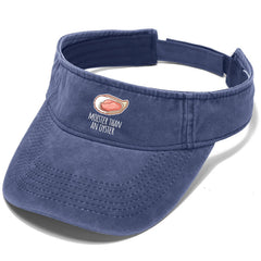 Side view of NJAN Moister Than an Oyster Shucking Hat navy sun visor