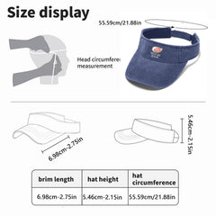 Packable navy sun visor demonstration on travel