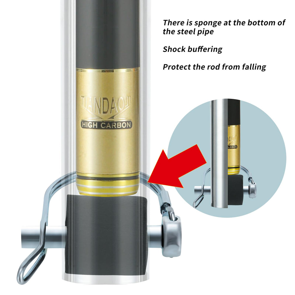 Two bolt sets shown: quick release pin and anti-loosening bolts