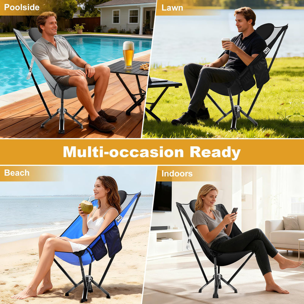 NJZ high-back chair anodized and powder-coated finish for rust resistance