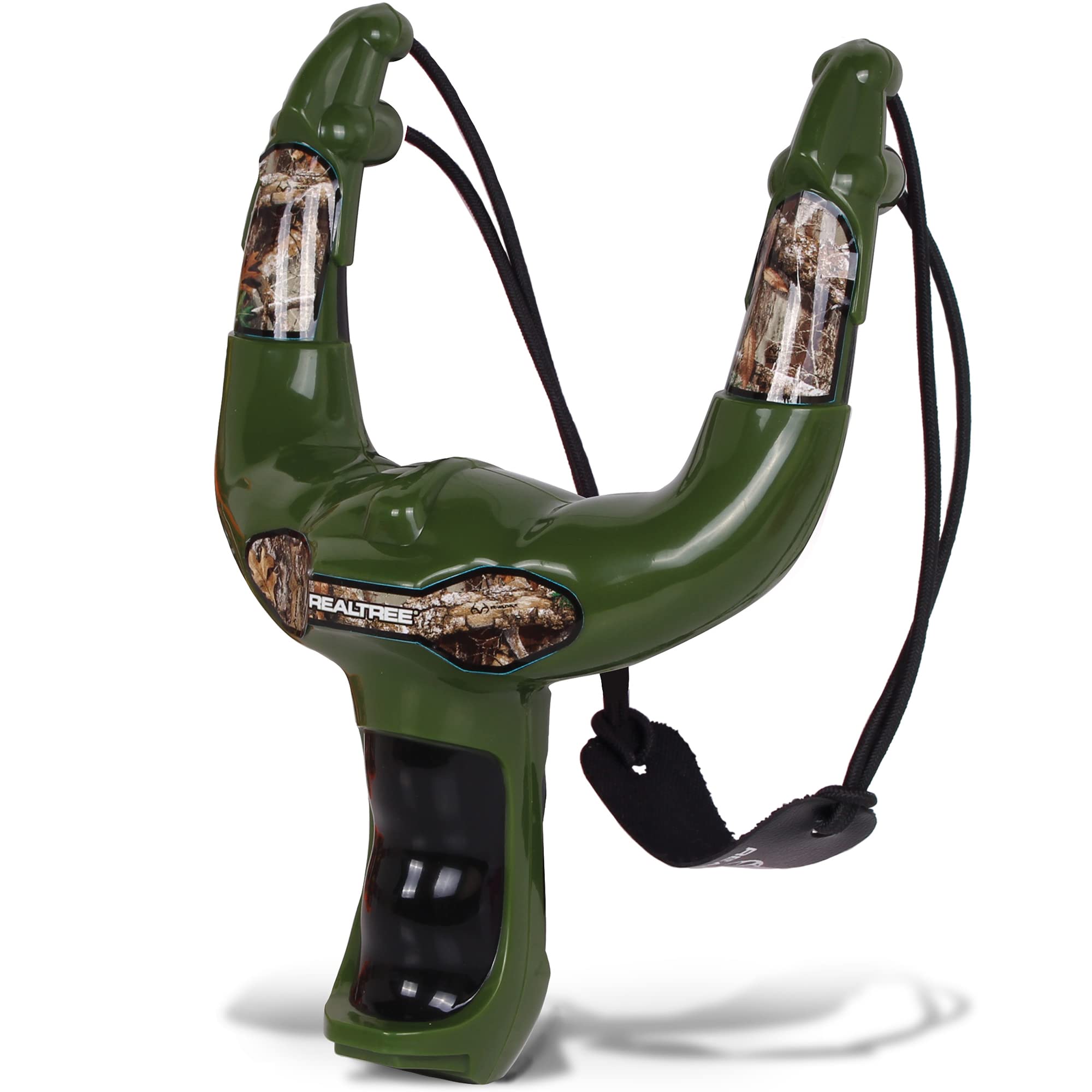 Realtree camouflage design on slingshot grip and body