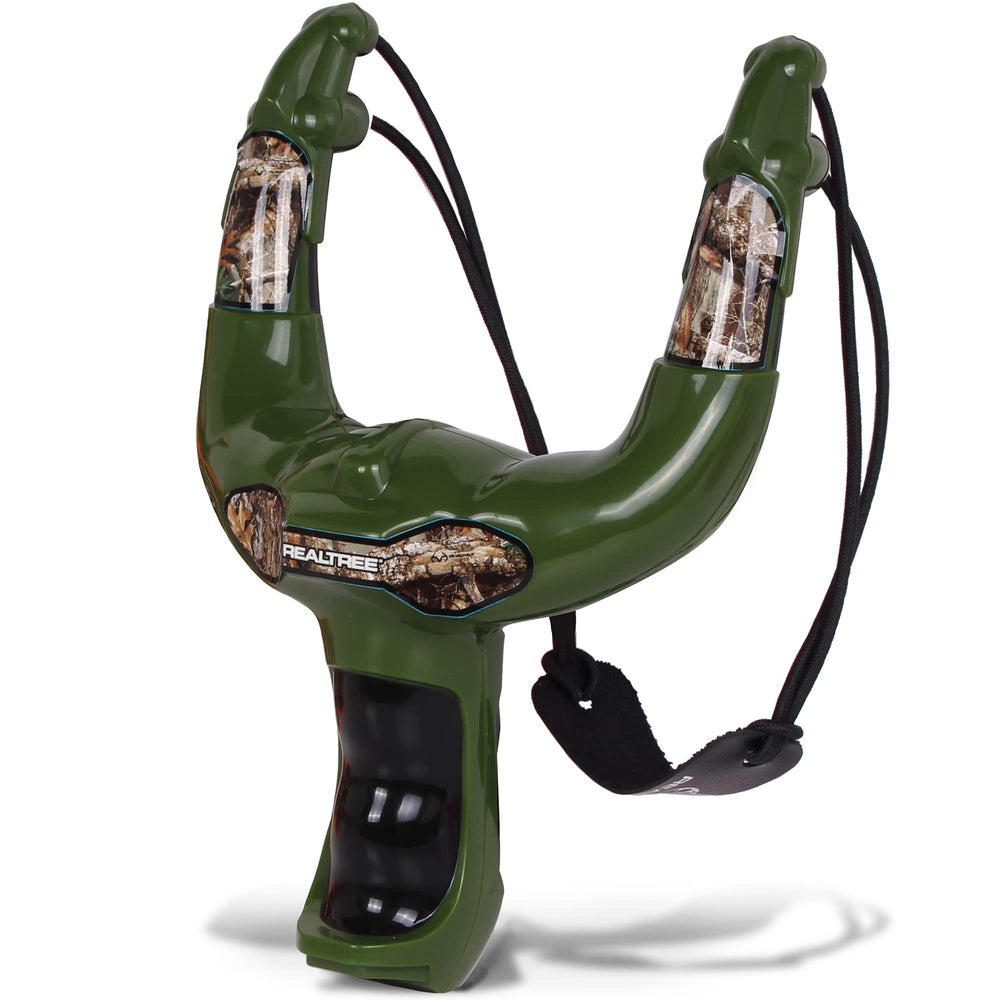 Realtree camouflage design on slingshot grip and body