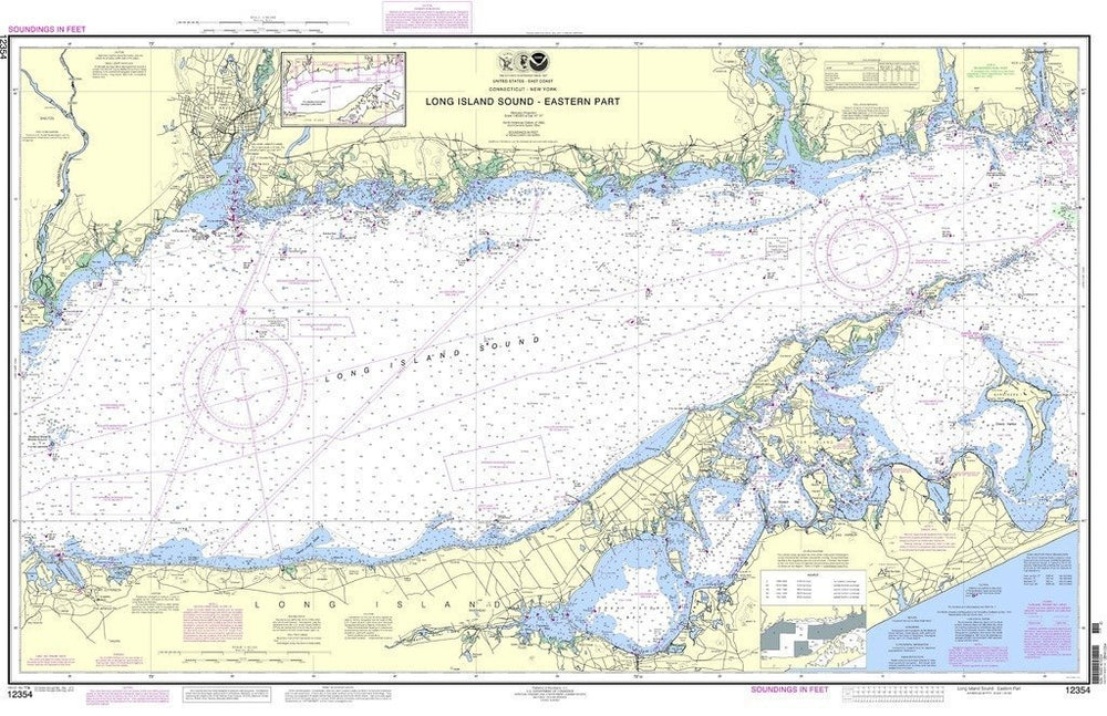 NOAA Chart 12354 long island sound eastern part shows up-to-date navigation details for safe coastal passage.