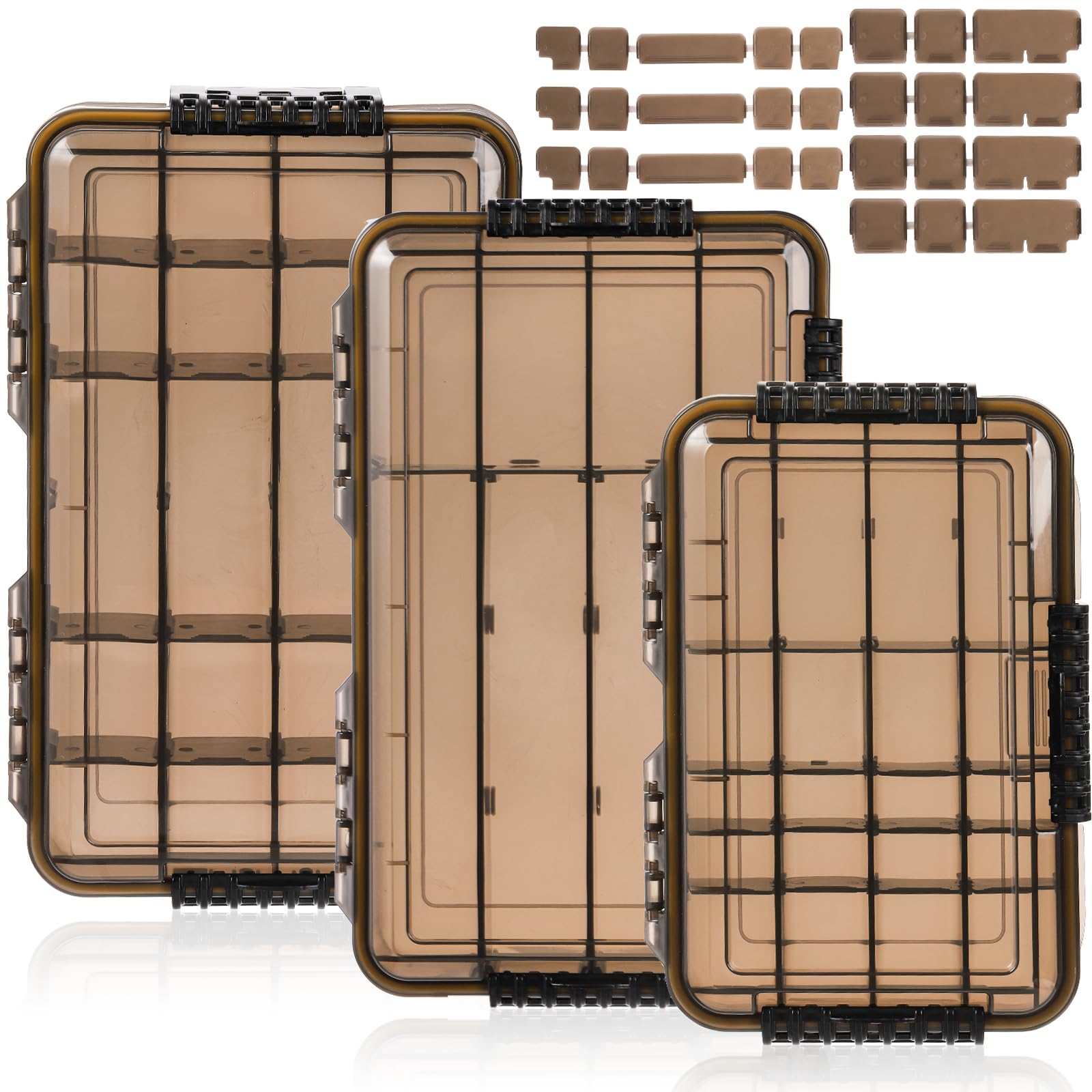 Noamus 3-pack tackle boxes front view