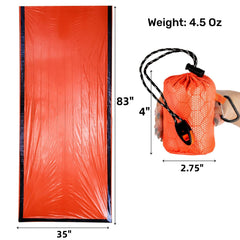 Noamus thermal bivy sack with aluminized foil reflects heat for warmth.
