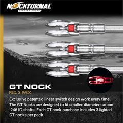 Close-up of shot-activated switch on NT-102 nock